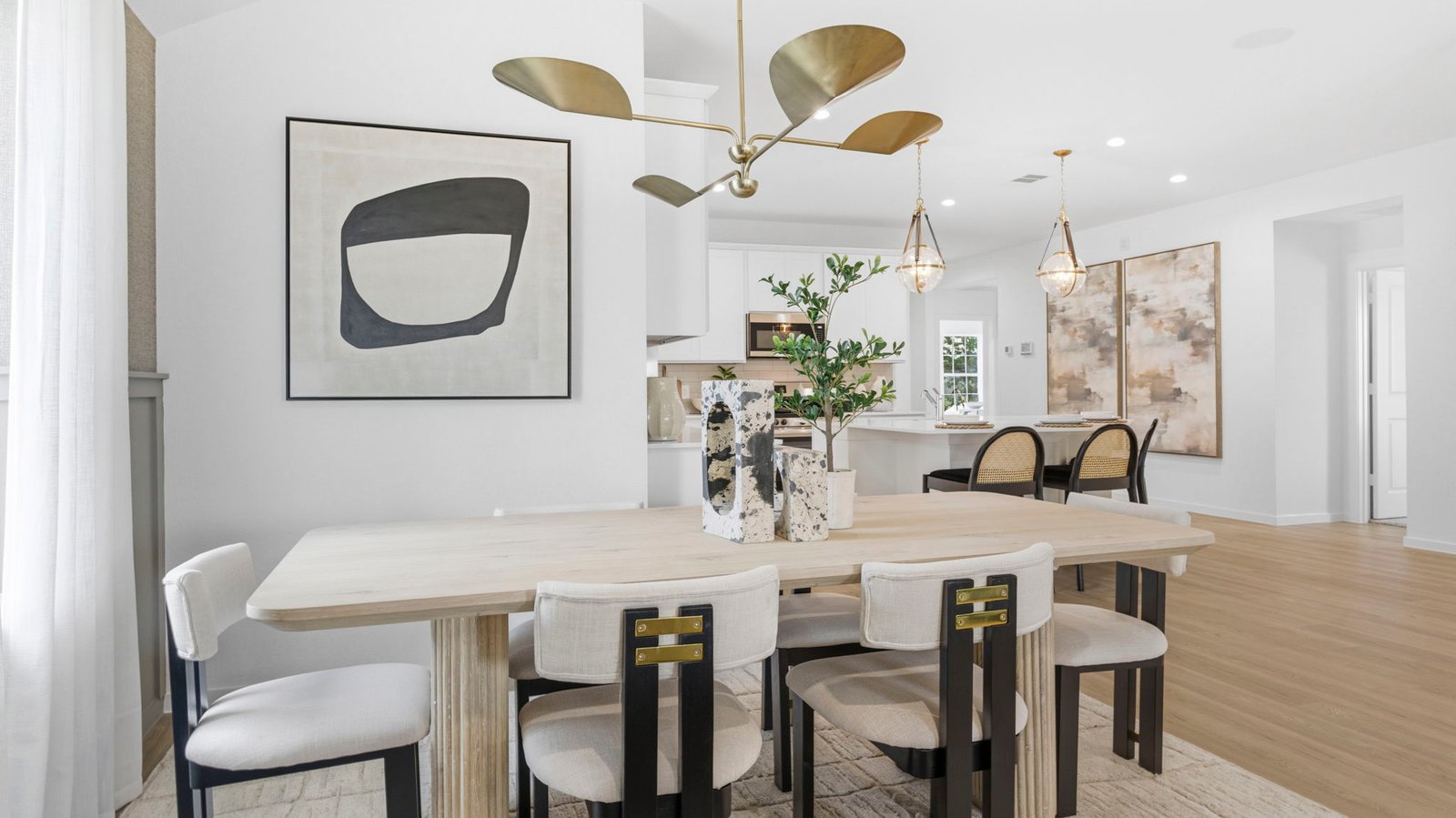 dining room with one window
