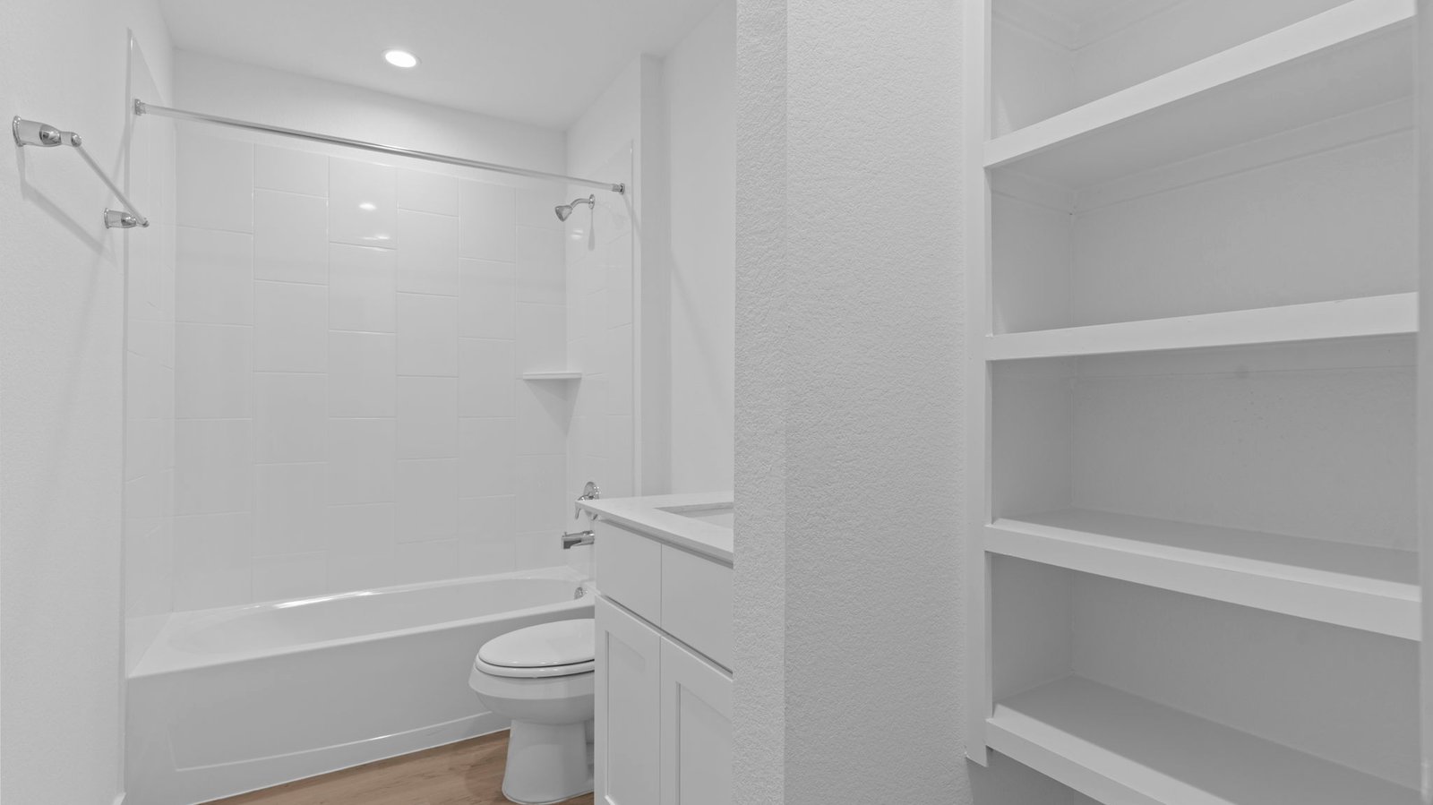 secondary bathroom with one sink