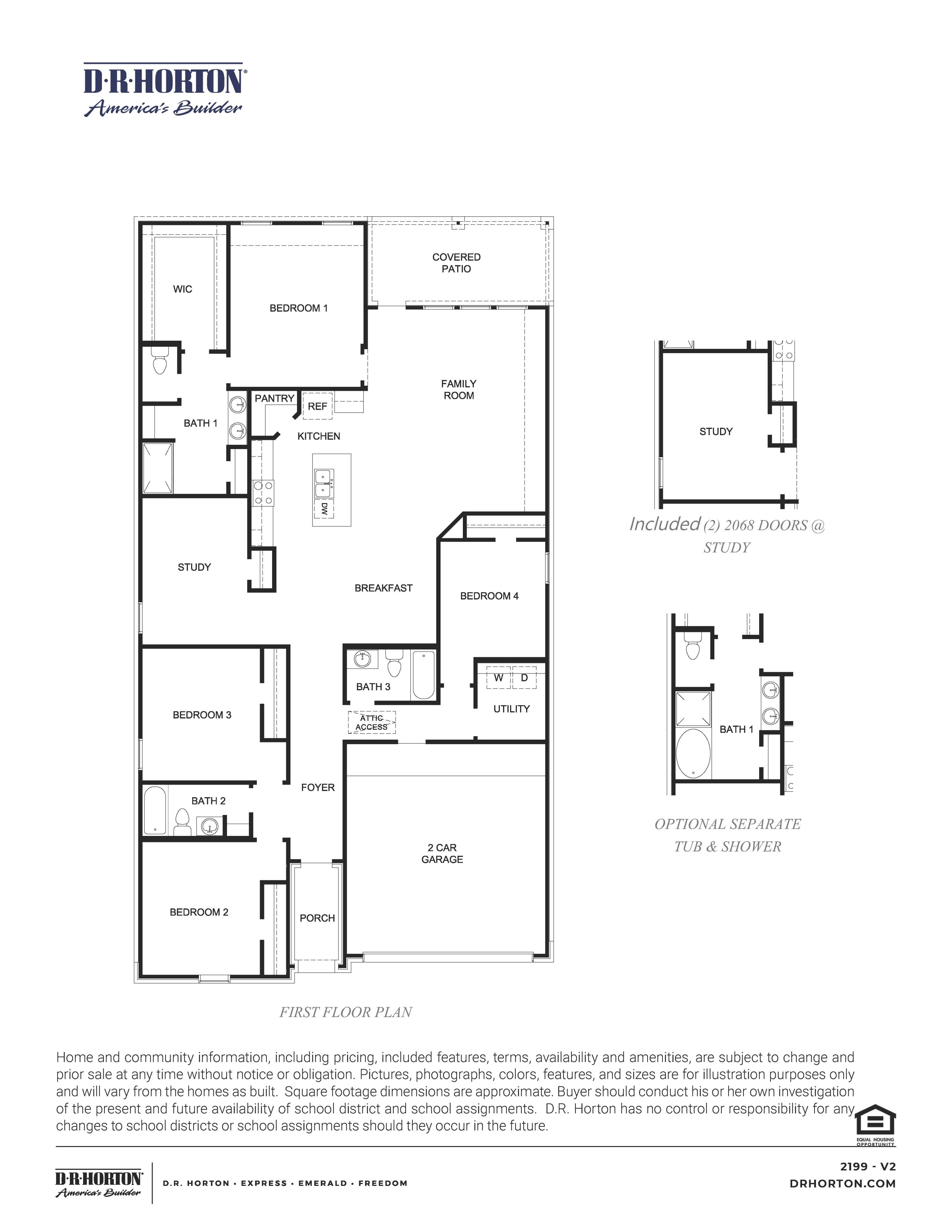 Floor Plan in Alexander Pearland, TX D.R. Horton