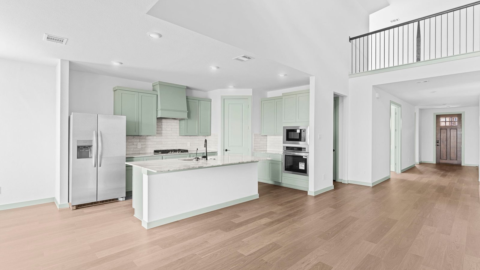 kitchen with large island