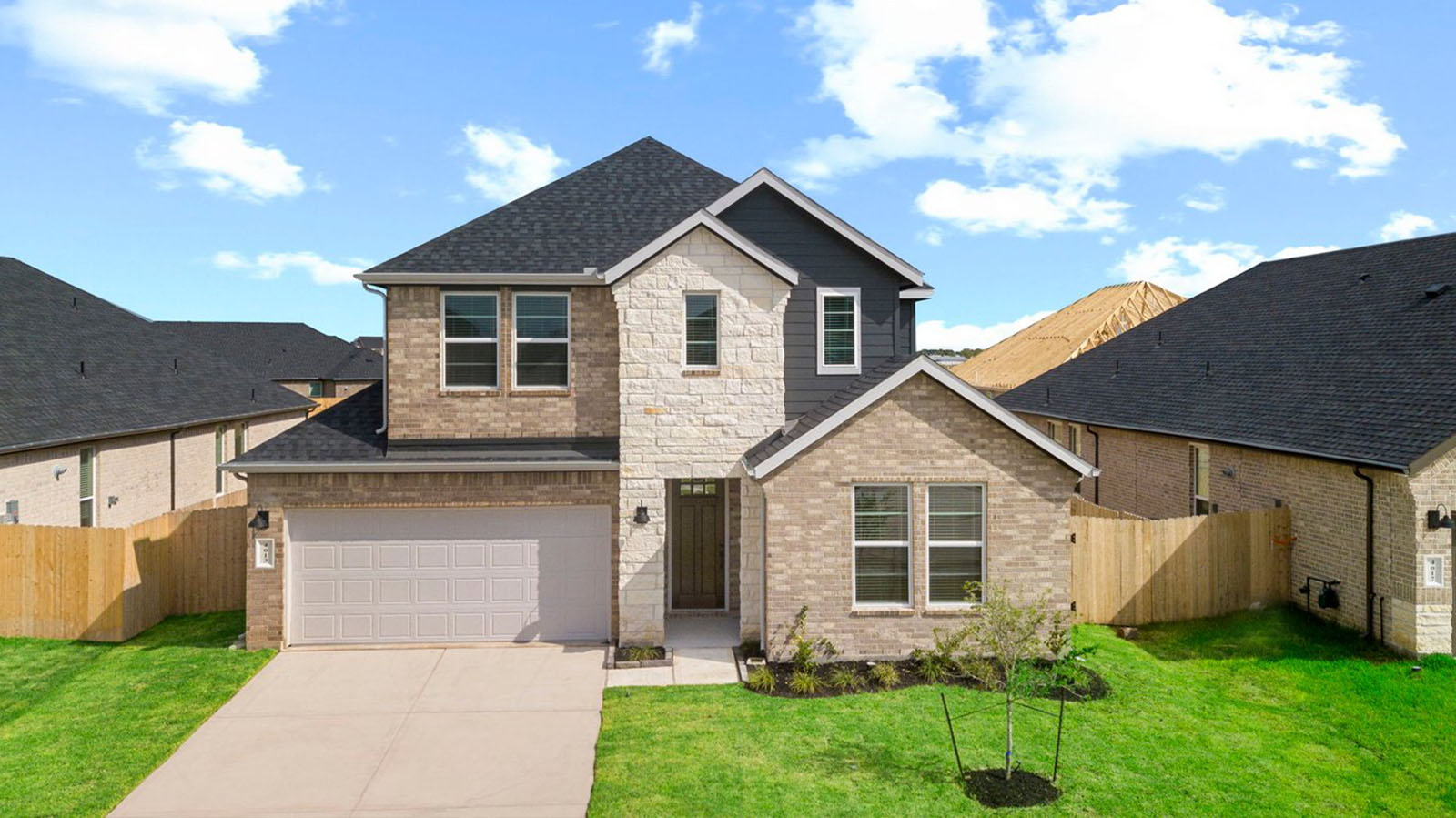 rockdale floor plan two story home with a two car garage