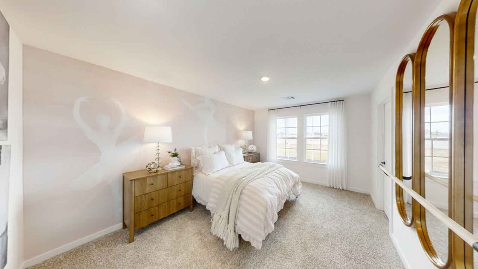 secondary bedroom with large window