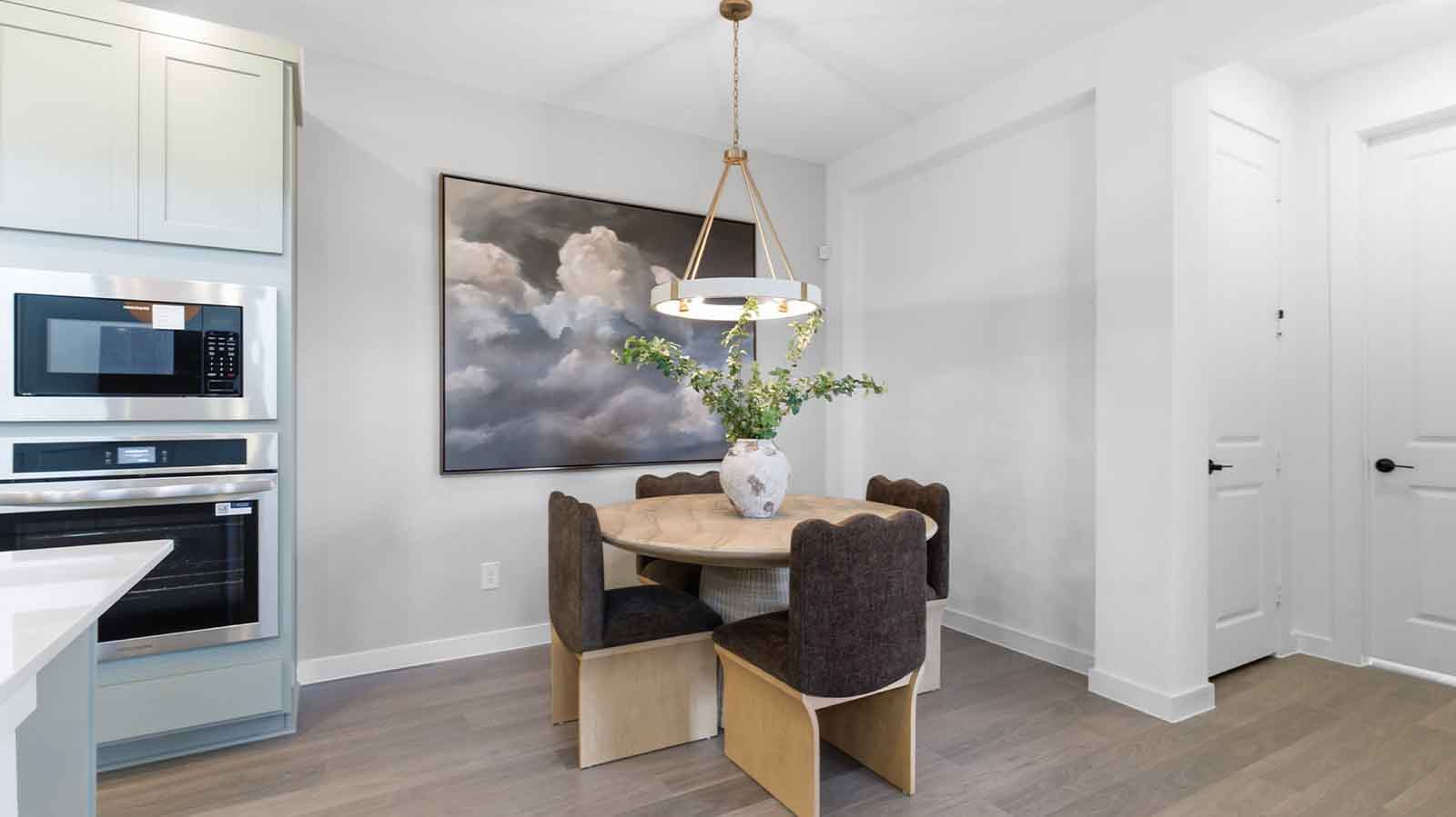 open concept breakfast room