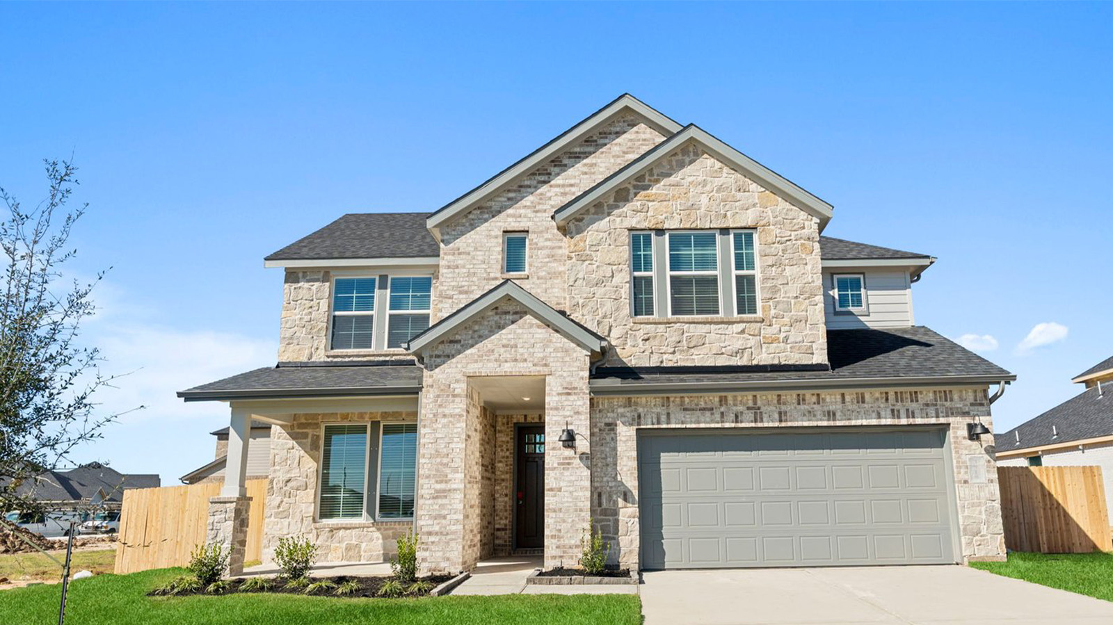two story brick home