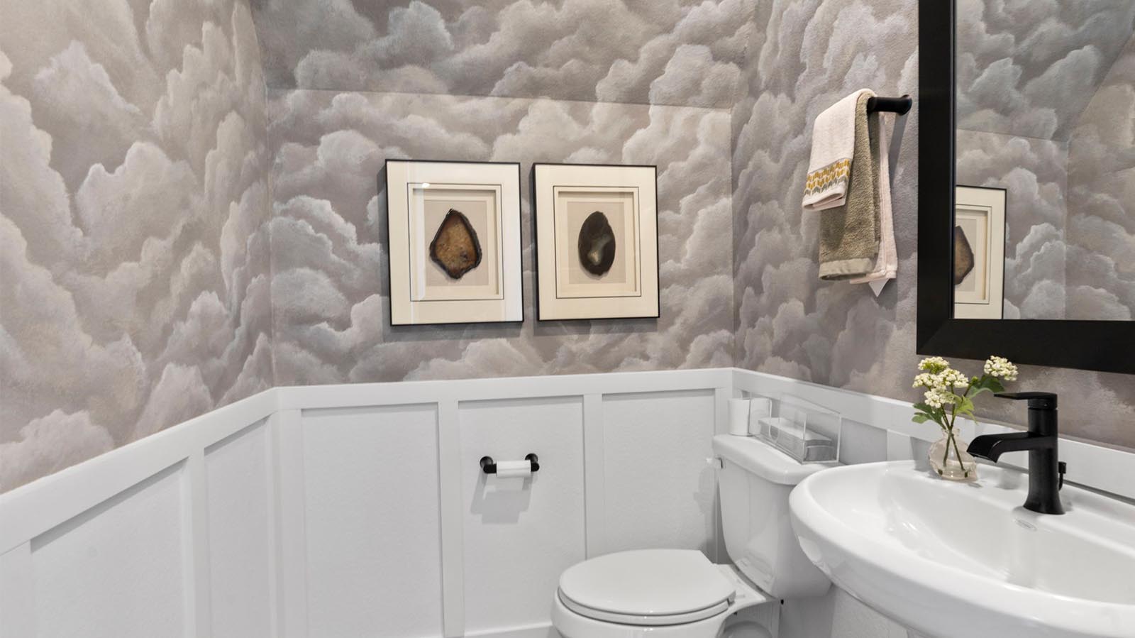 half bath with one sink