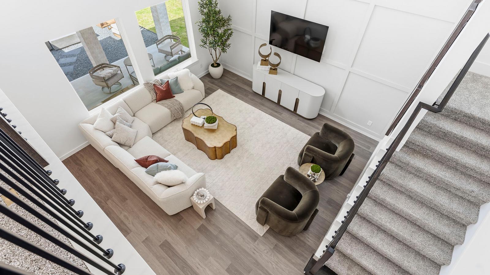 view from second floor to first floor