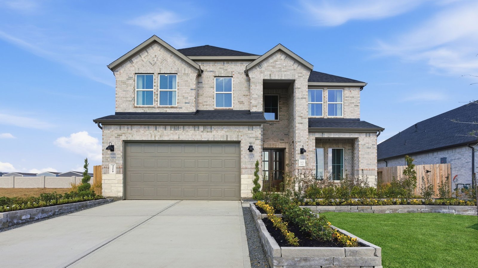 avery two story brick model home in pearland texas