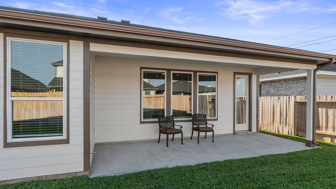 Back Patio - The Lorenzo Plan - Pearland, Texas, Alexander Presented By D.R. Horton