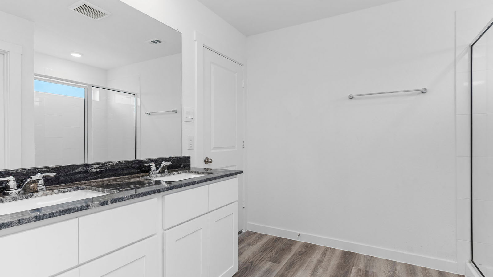 Primary bathroom with double sinks