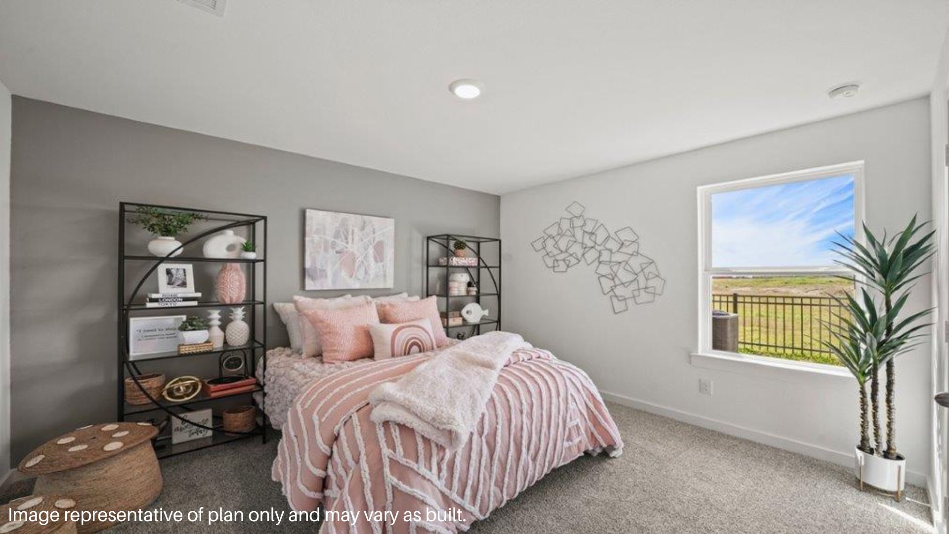 Beautiful Secondary bedroom with a large window