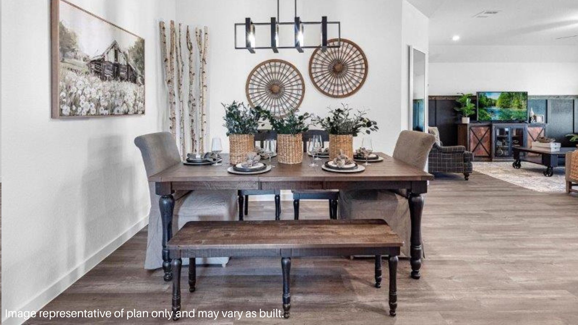 Beautiful Dining area that opens up to the living room