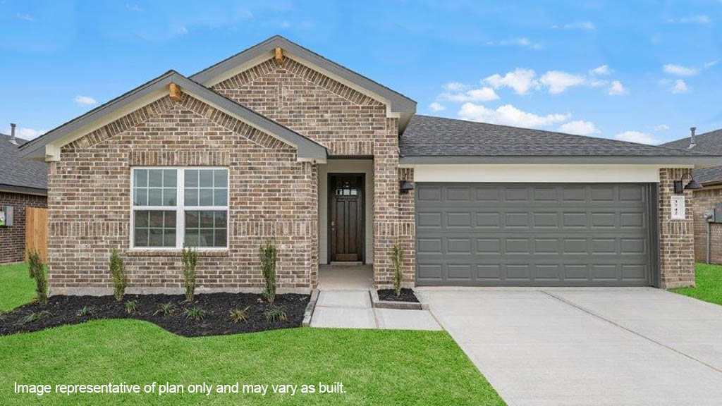 single story home with a two car garage