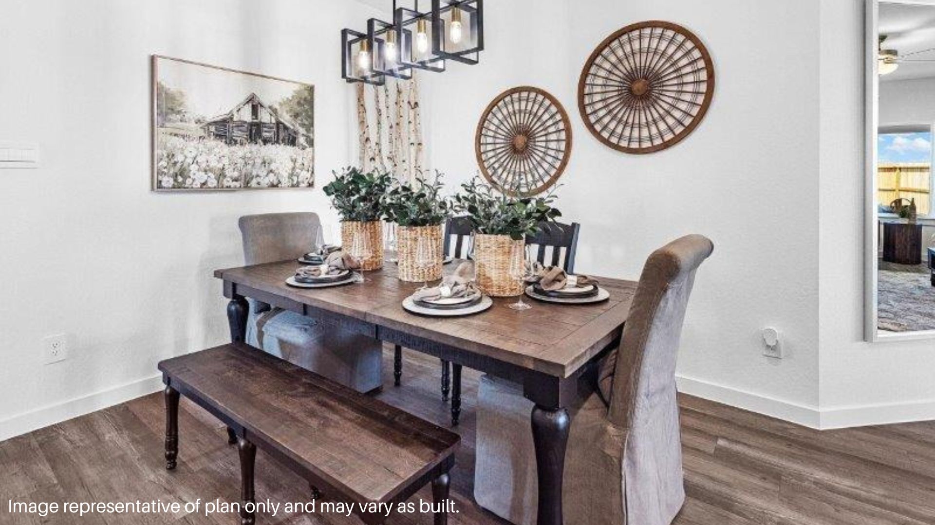 Beautiful Dining area with Vinyl flooring