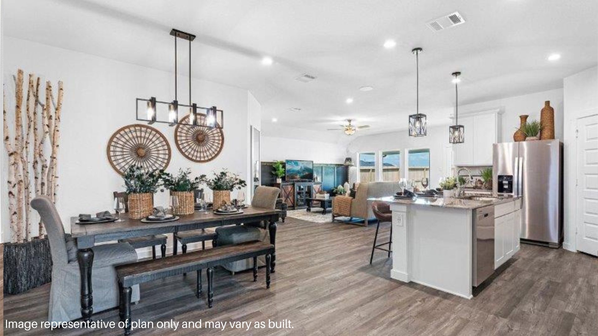 Beautiful DIning room that opens to the spacious kitchen with center island