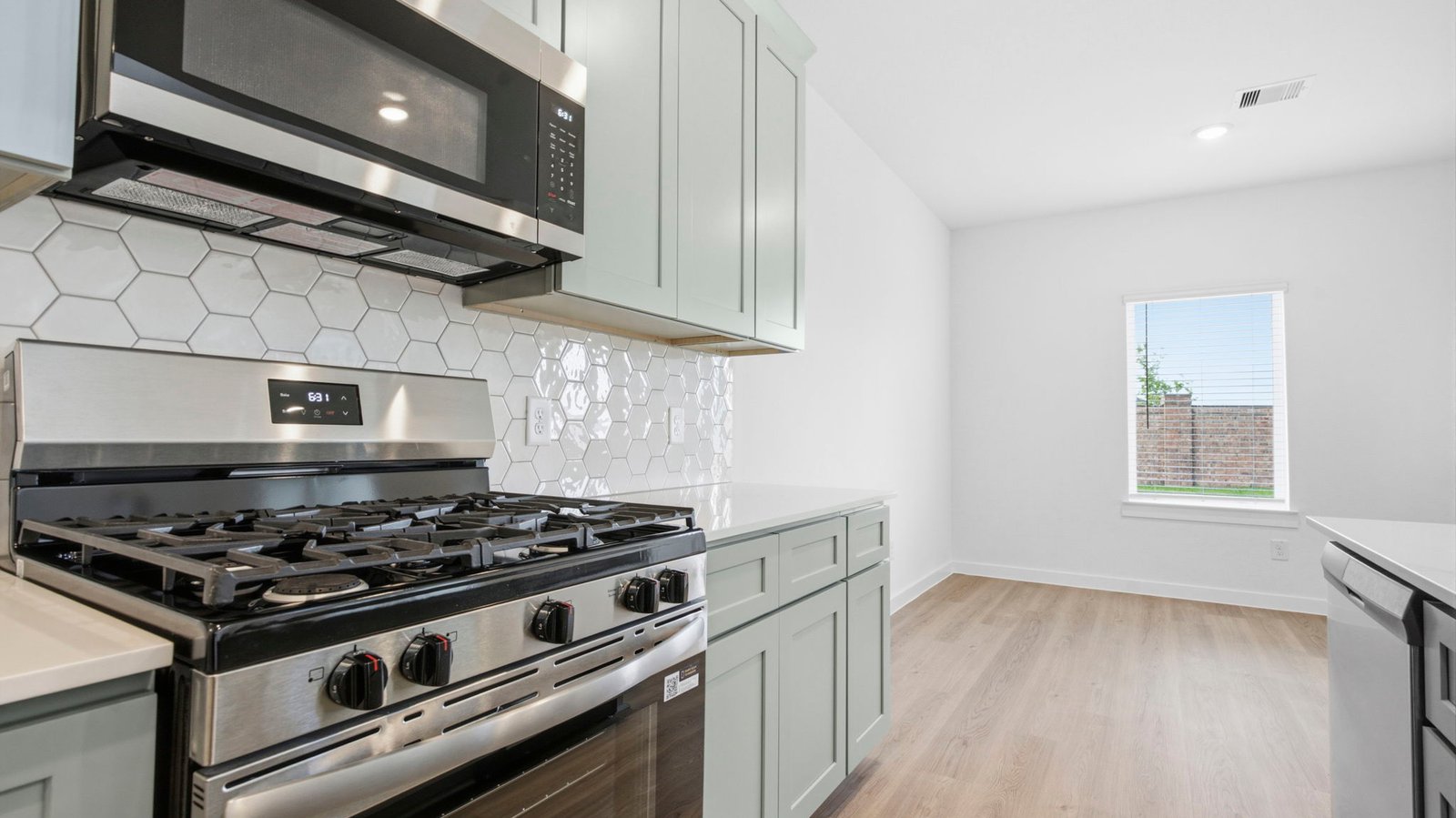 stainless steel appliances in the kitchen