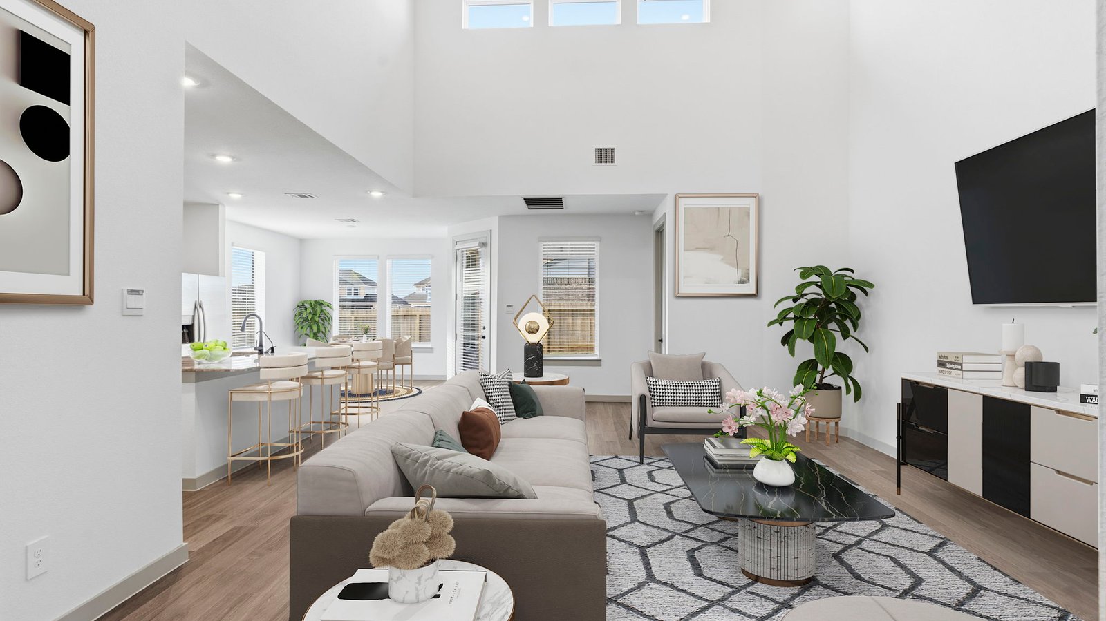 open concept living room