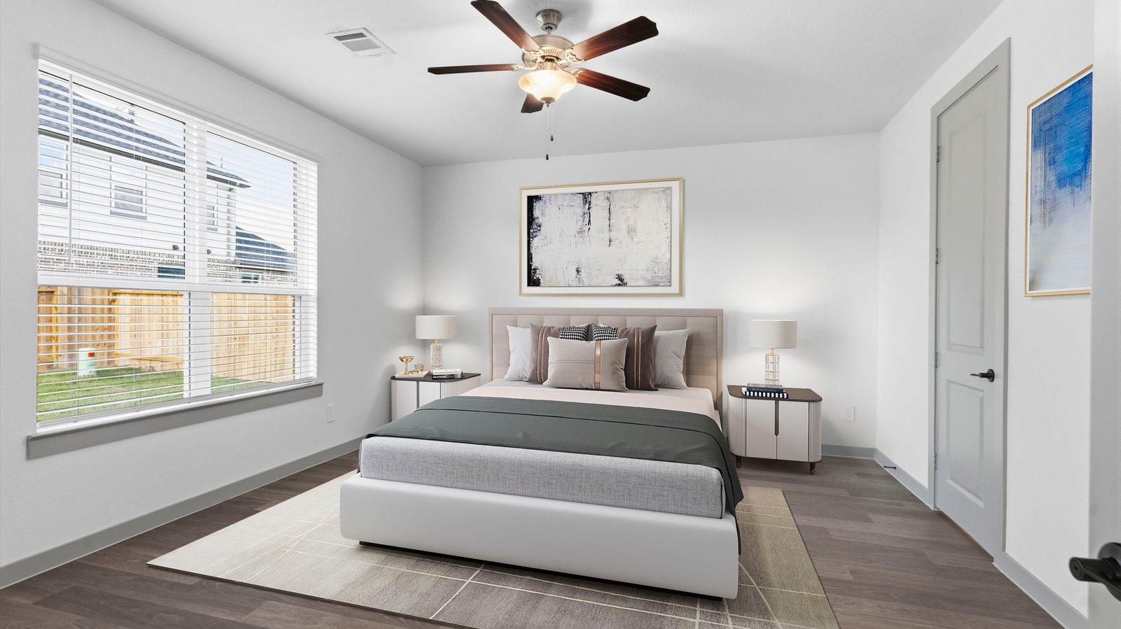 primary bedroom with large window