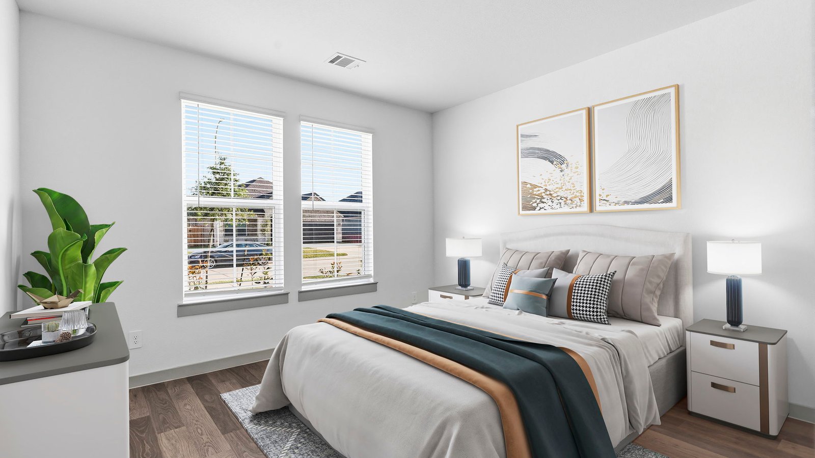secondary bedroom with large window