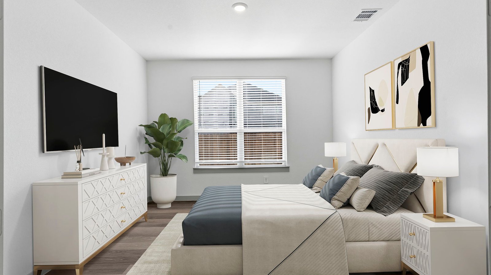 secondary bedroom with large window