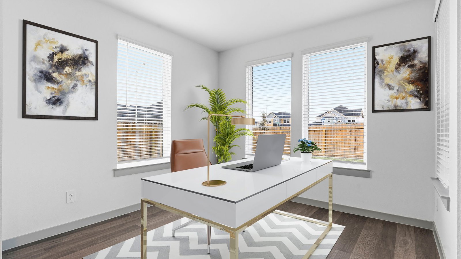 study with three windows