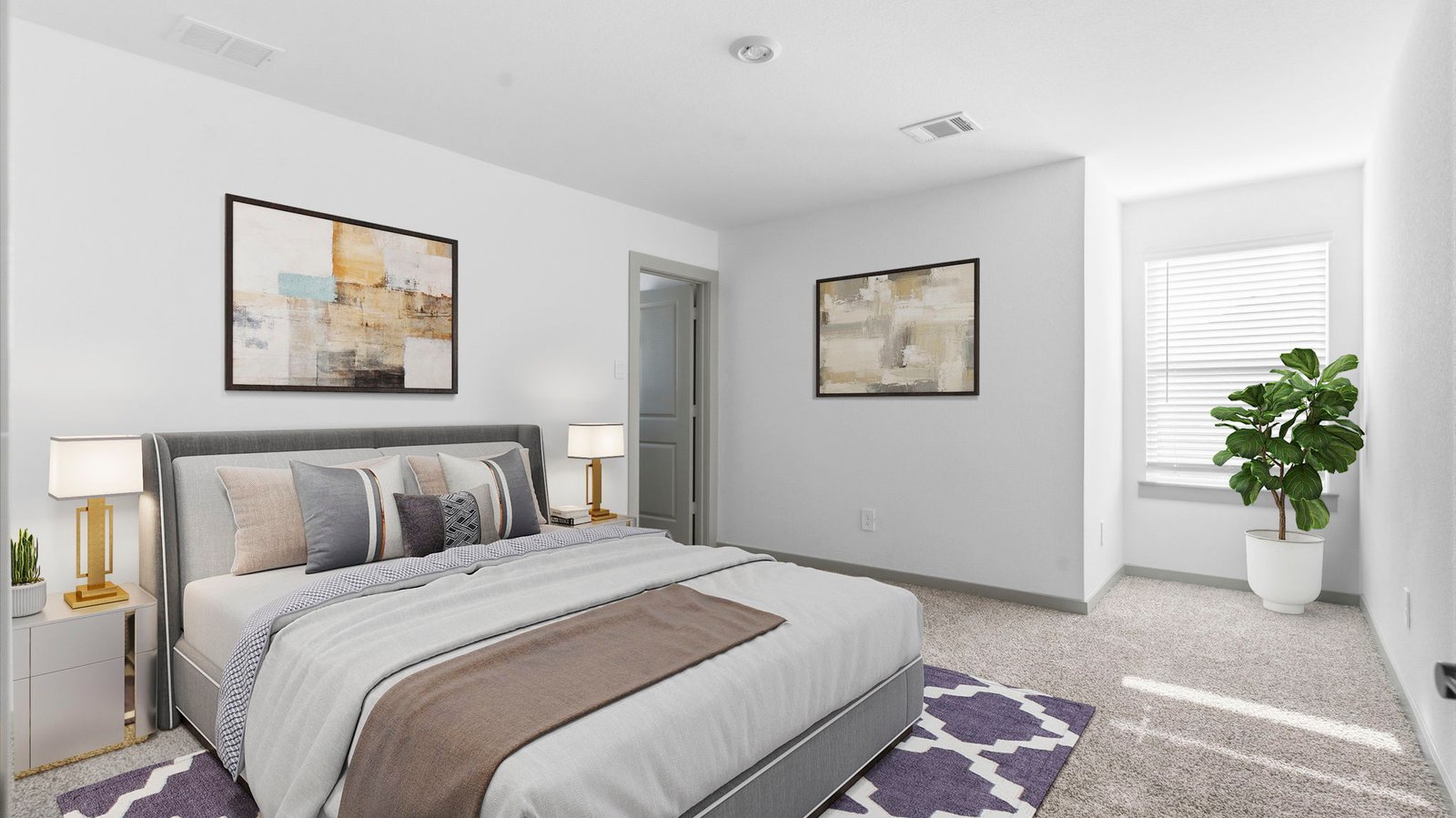secondary bedroom with large window