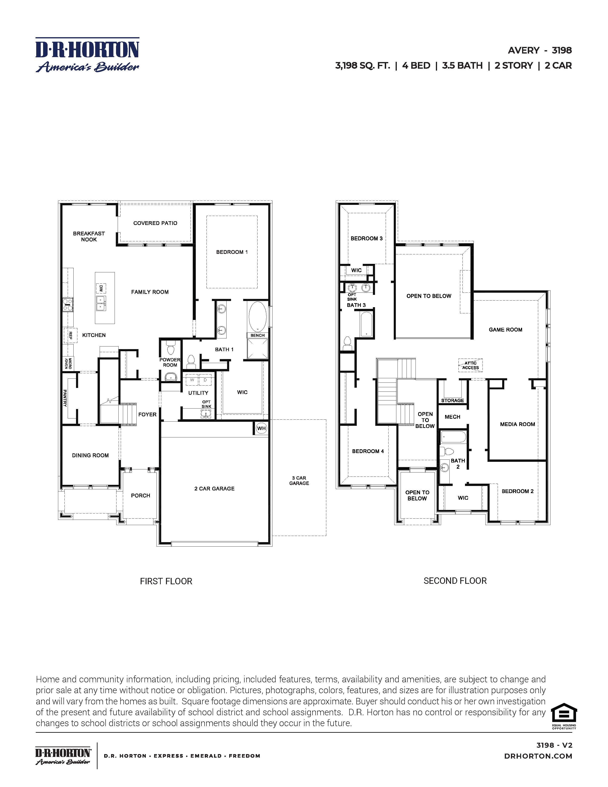 two-story home with 4 bedrooms and 3.5 bathrooms