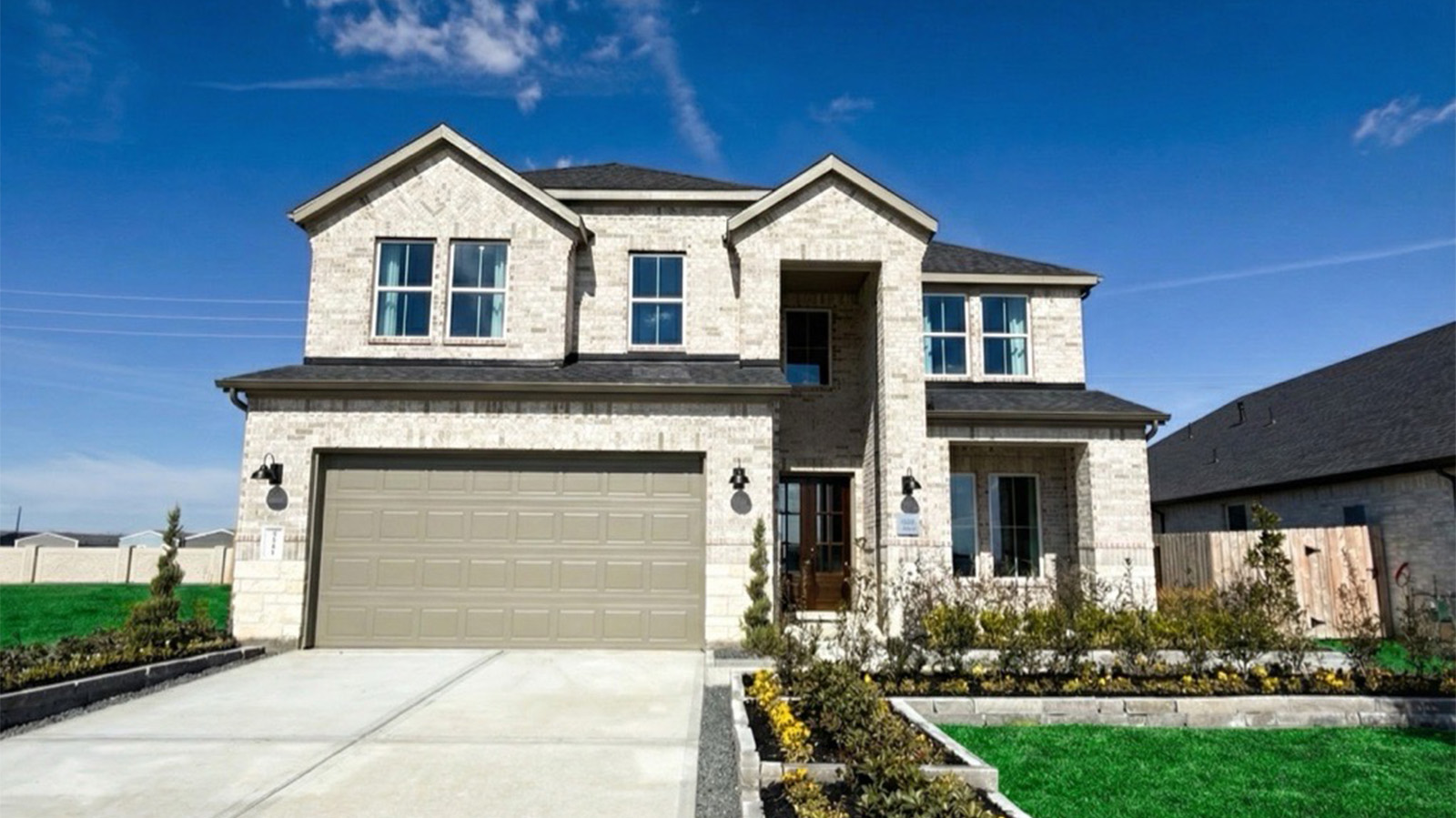 the avery two-story floor plan spanning 3,198 square feet has four bedrooms, three and a half bathrooms