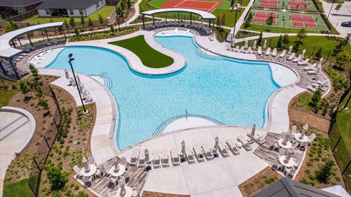 Airel view of pool