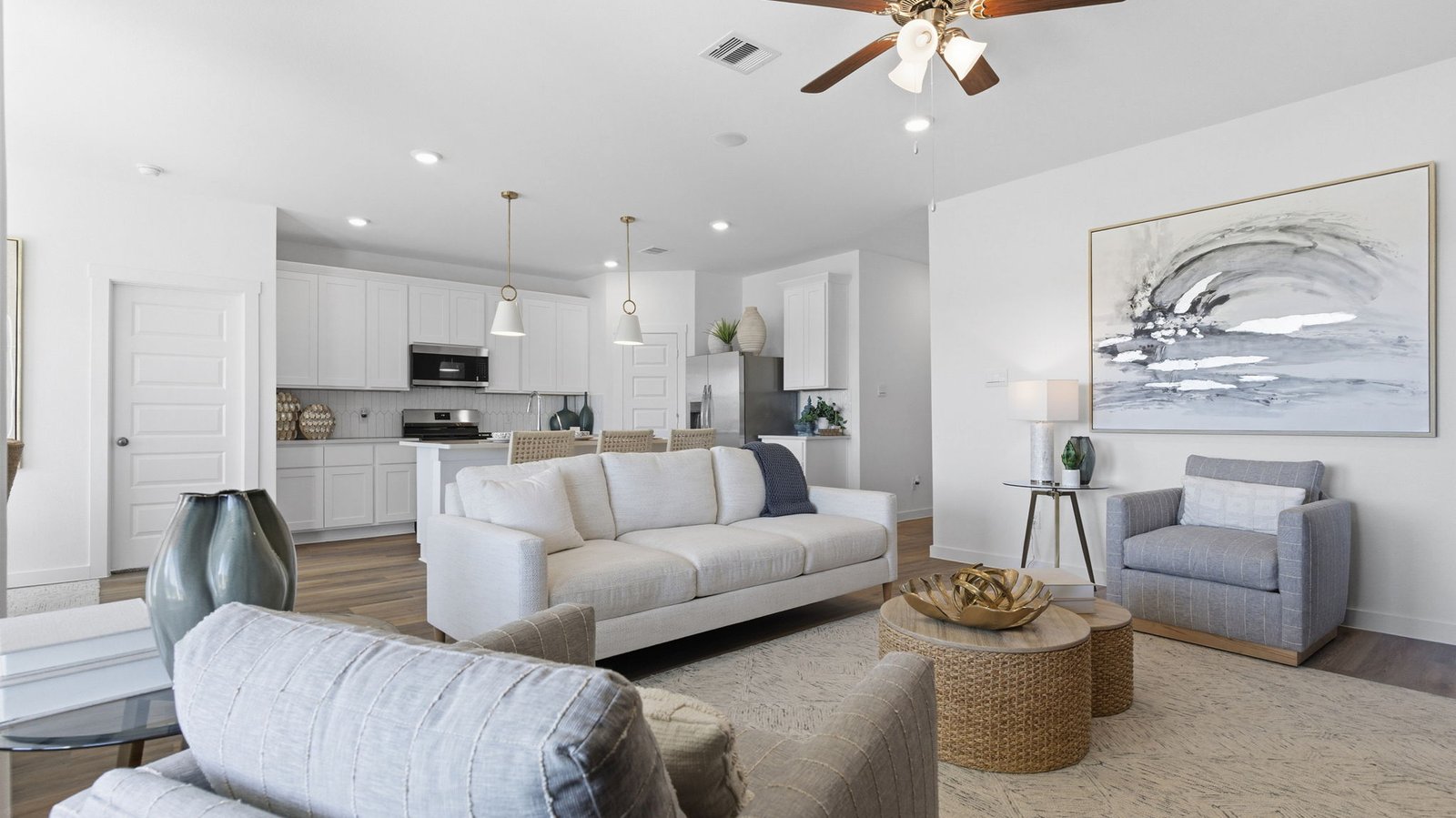 open concept living room