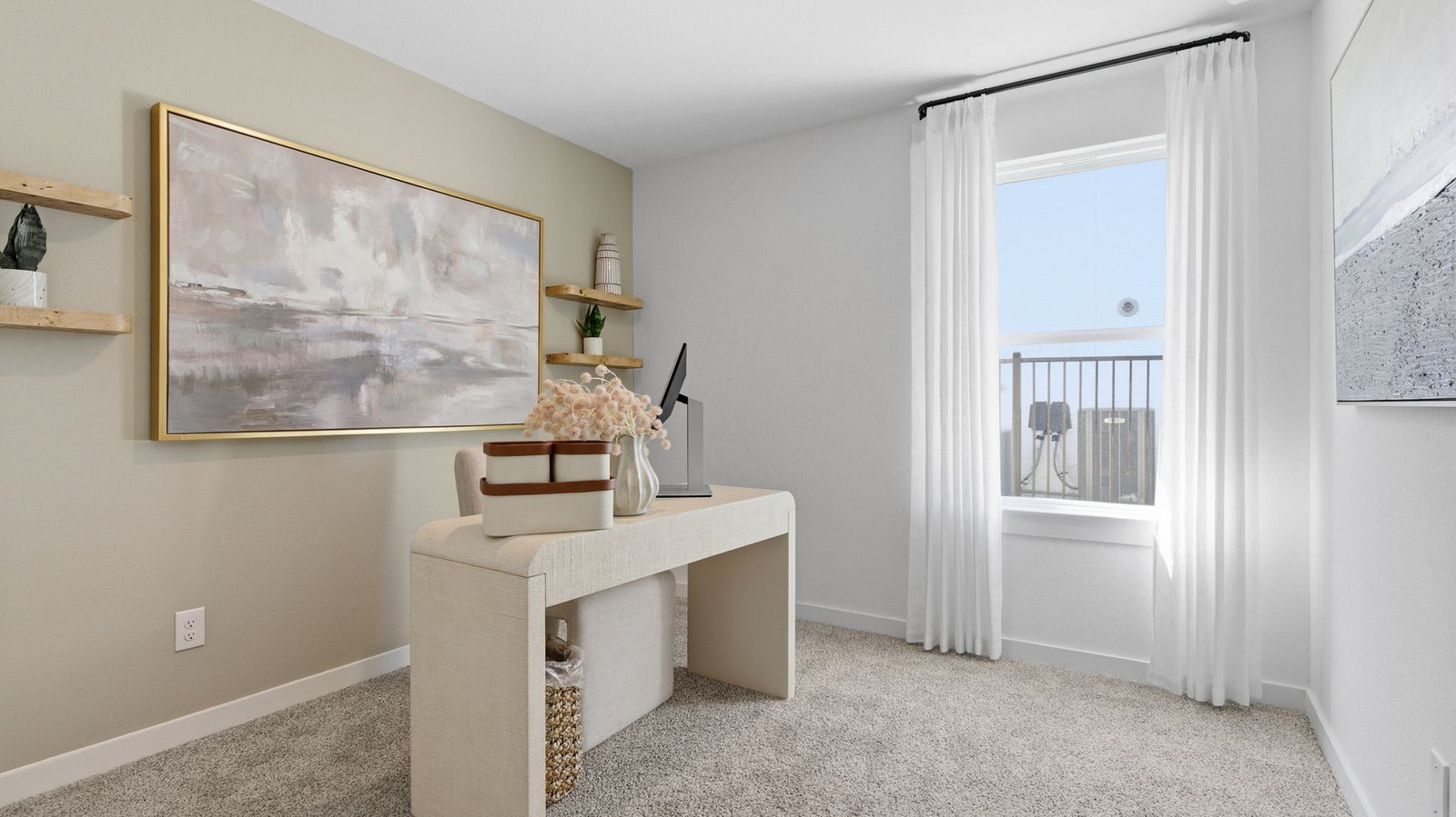 secondary bedroom with a large window