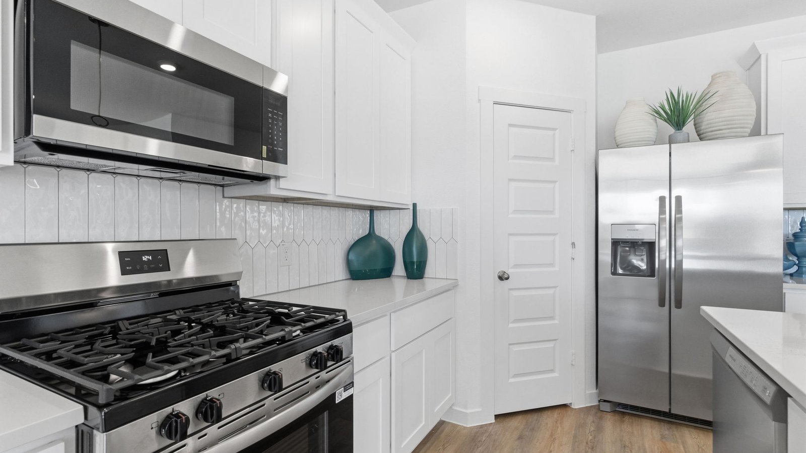 stainless steel appliances in kitchen