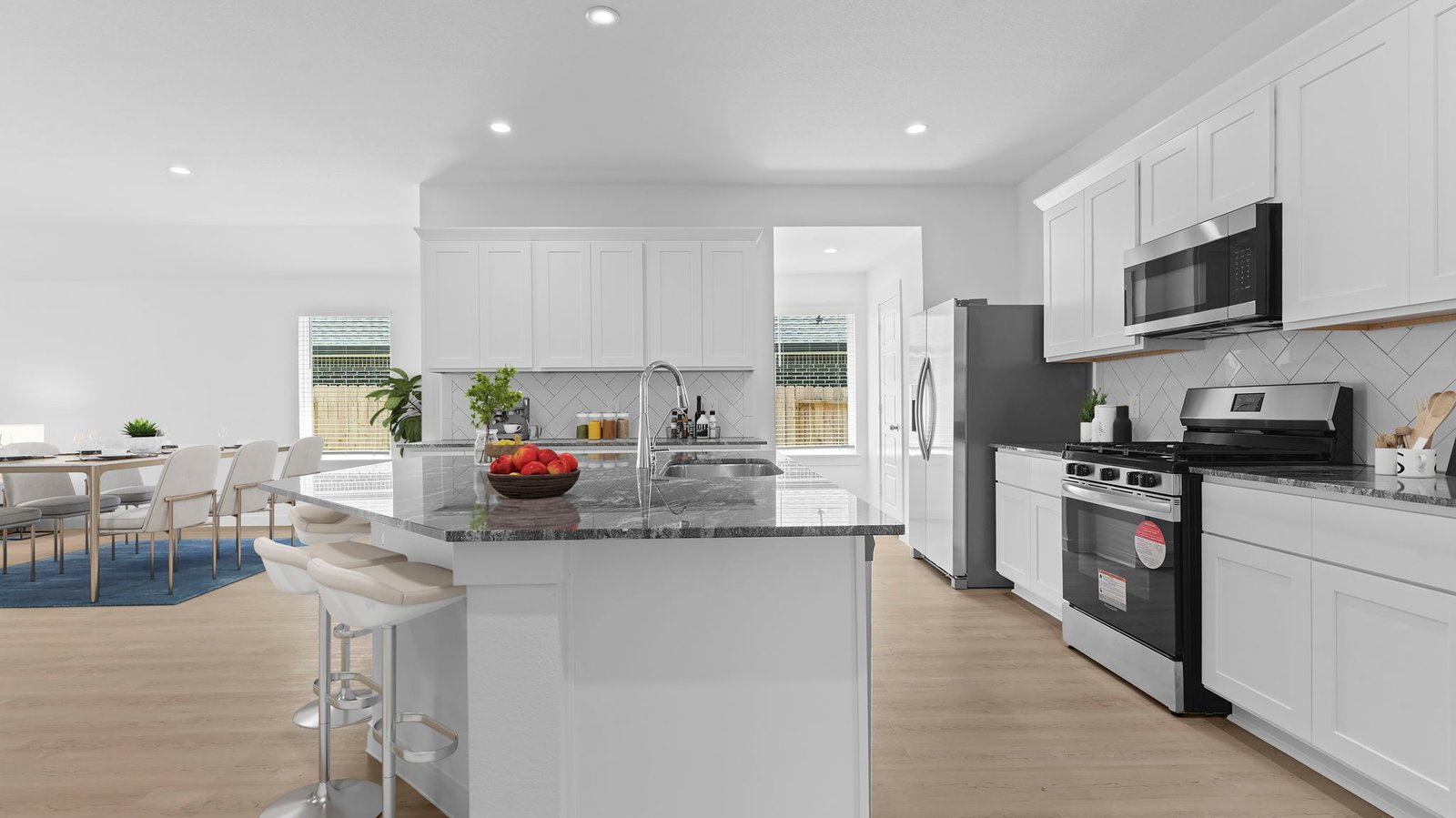 kitchen with large island