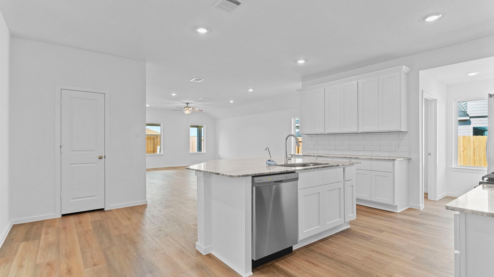 kitchen with large island