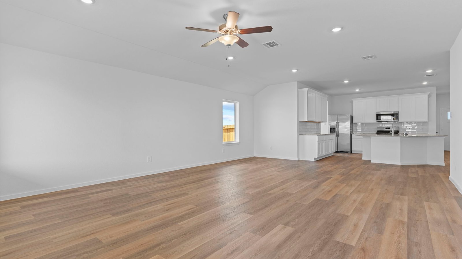 open concept dining and living room