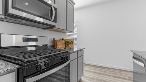 Stainless steel apliances in the kitchen