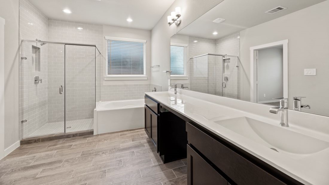 spacious primary bath