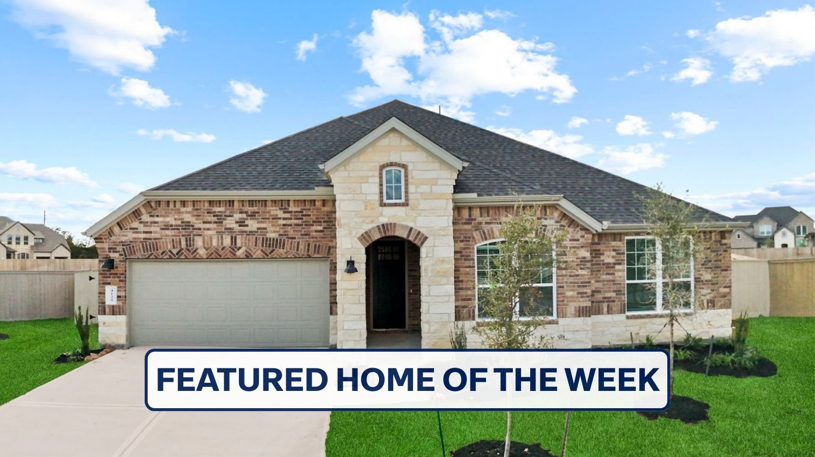 single story home with a two car garage