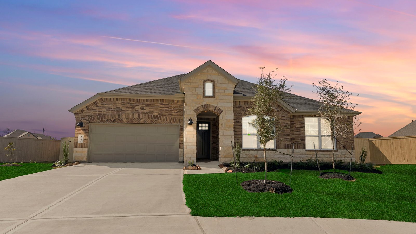 Cardinale floor plan at dusk