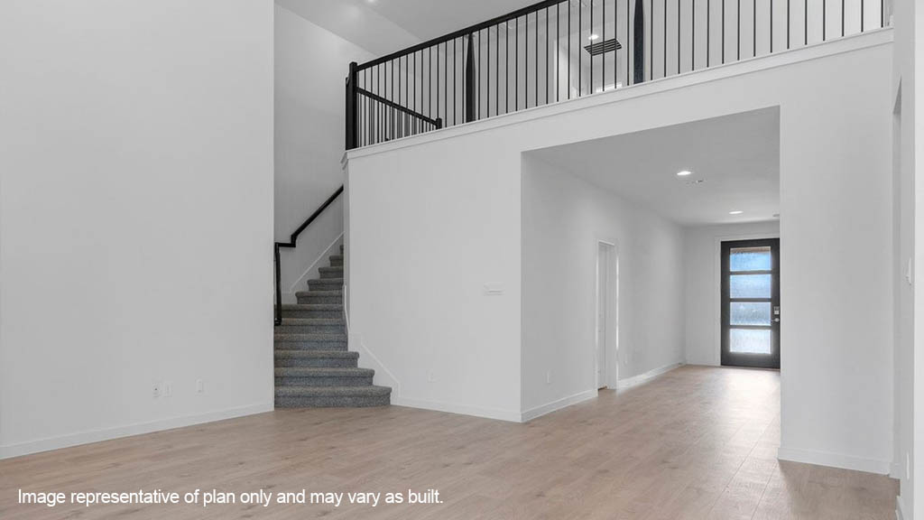 living room leading to stairs