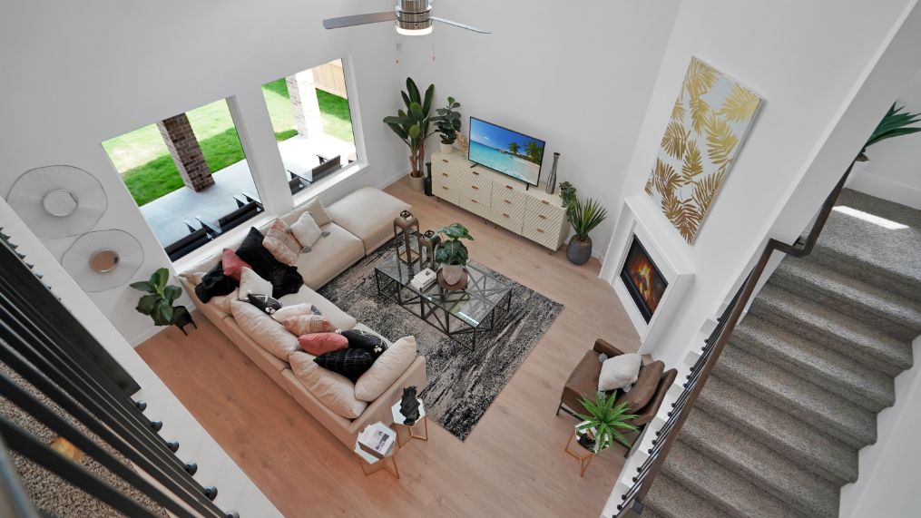 two story living room