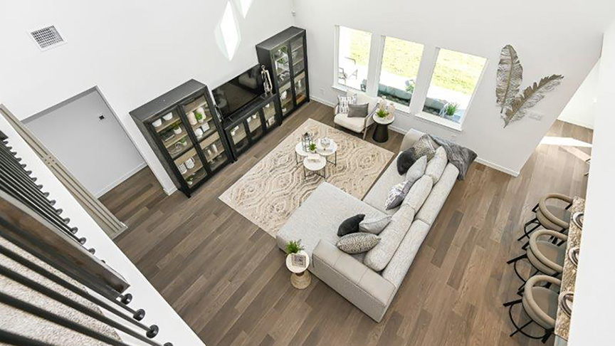 two story living room