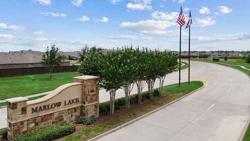 marlow lake community entry monument