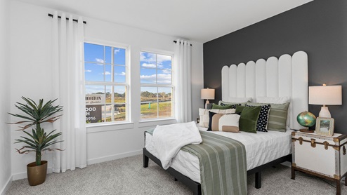 Secondary bedroom with large window