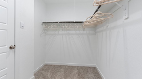 Large walk in primary closet