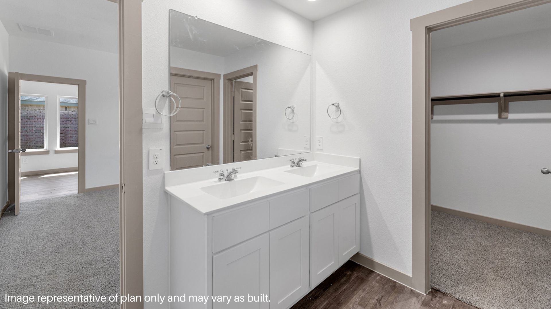 Double Vanity Sink in the Primary Bathroom