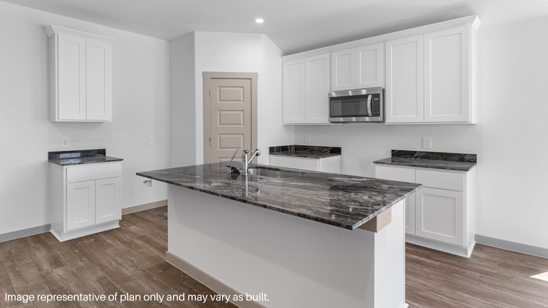 Beautiful White Cabinets in Kitchen with Granite Counter tops