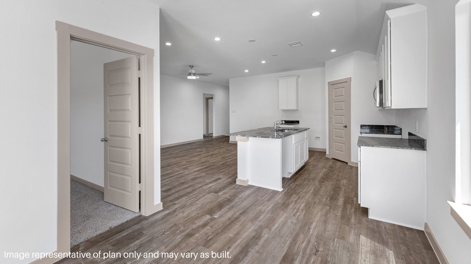 View of the kitchen from the Dining area