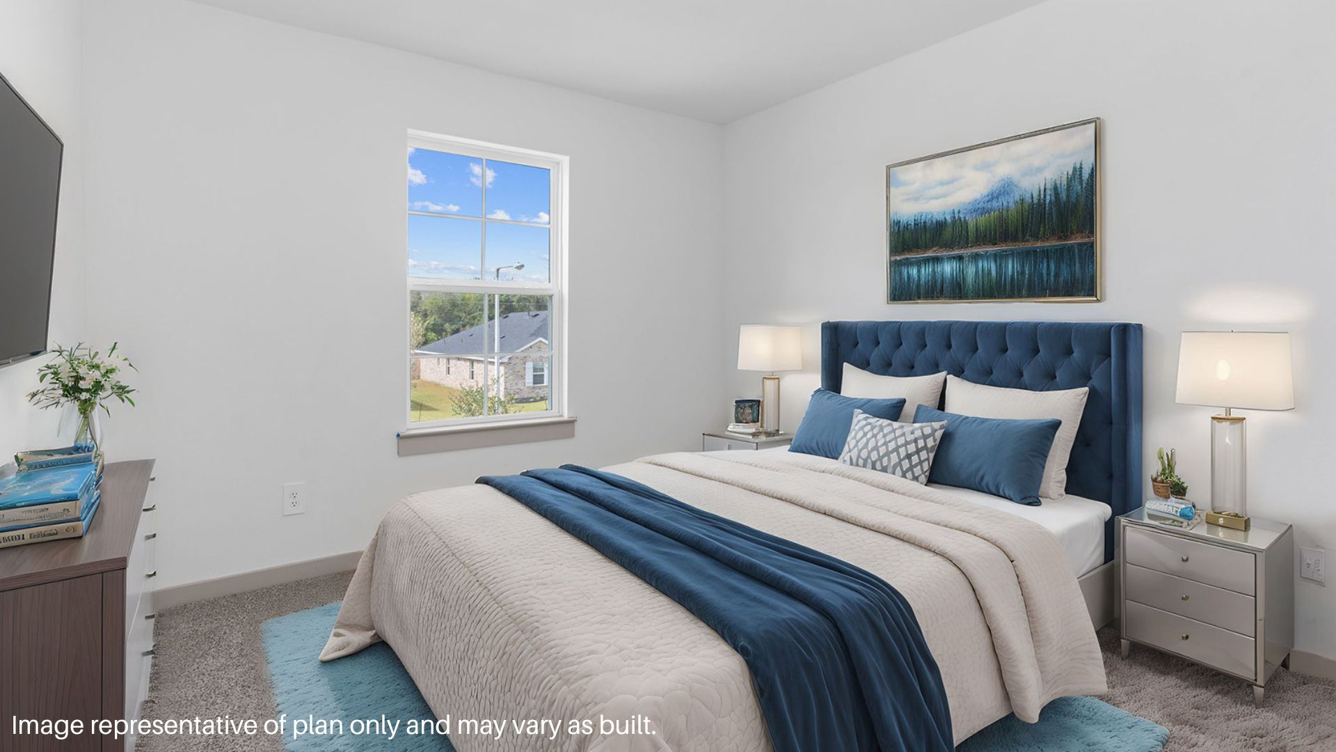 Secondary bedroom with large window