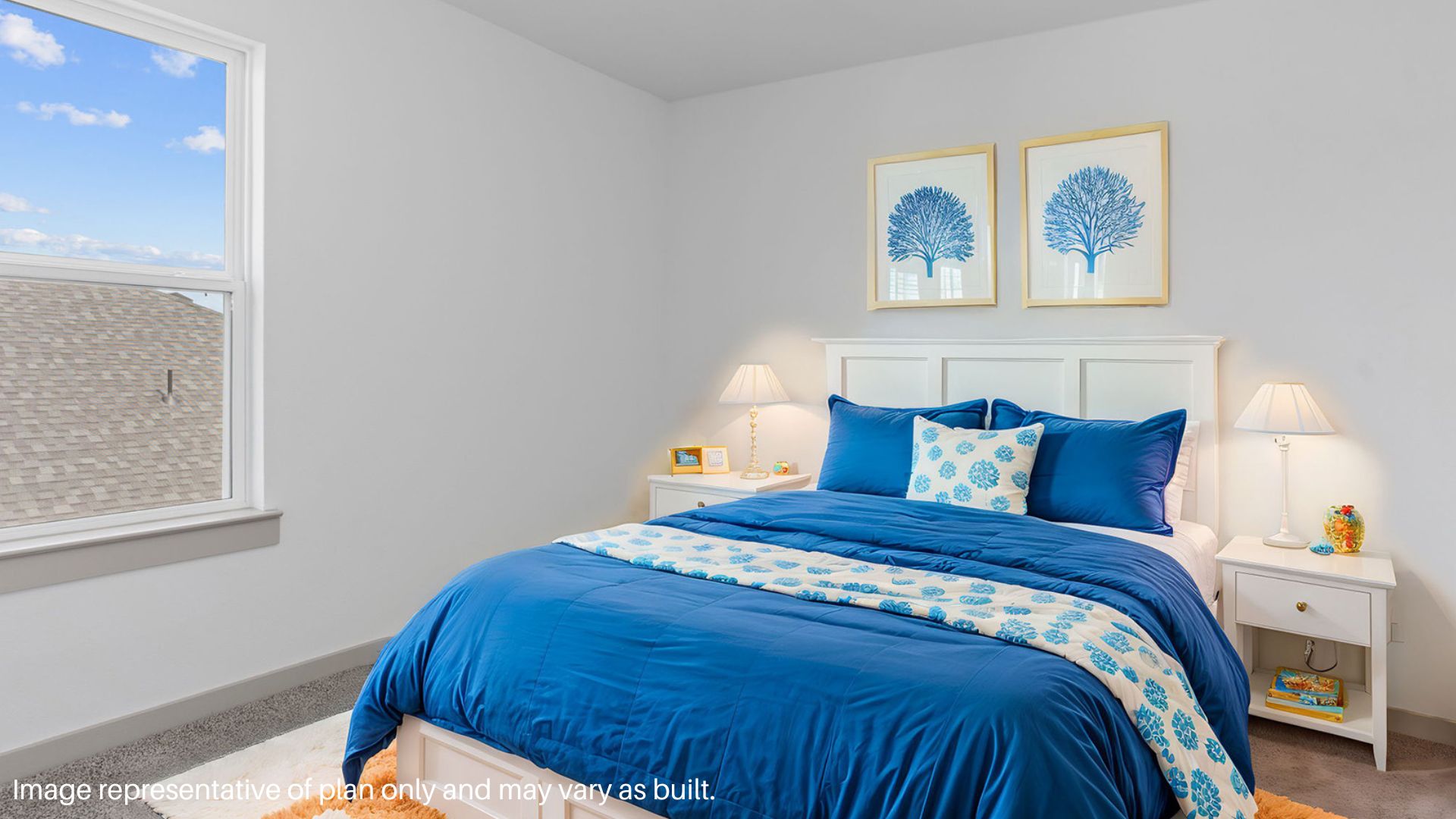 Secondary bedroom with large window