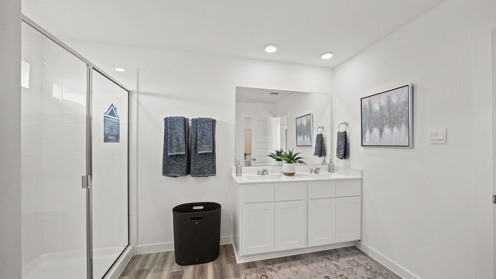 Primary bathroom with double sinks